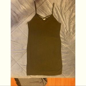 Olive green stretchy dress